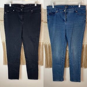 2 Pairs Of J. McLaughlin Skinny Jeans Size 12